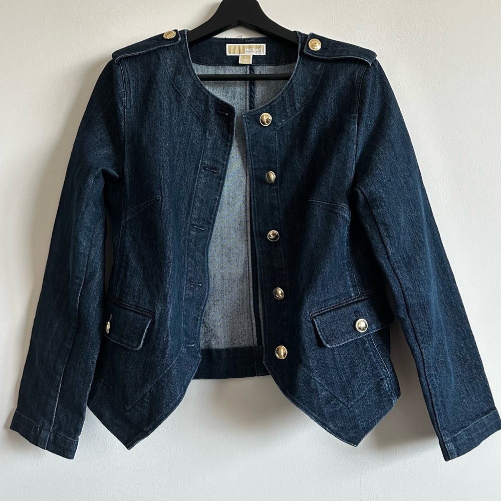 MICHAEL Michael Kors Cropped Denim Blazer